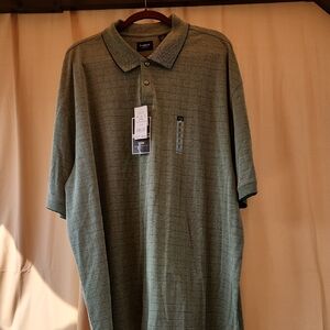 Haggar Olive Polo Shirt for Big And Tall Men.